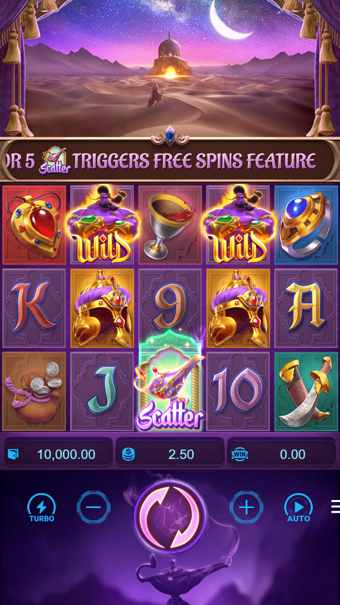 Wild Bandito five-reel slot interface showing Western theme symbols